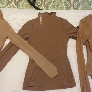 SKIMS Long Sleeve Top in Tan